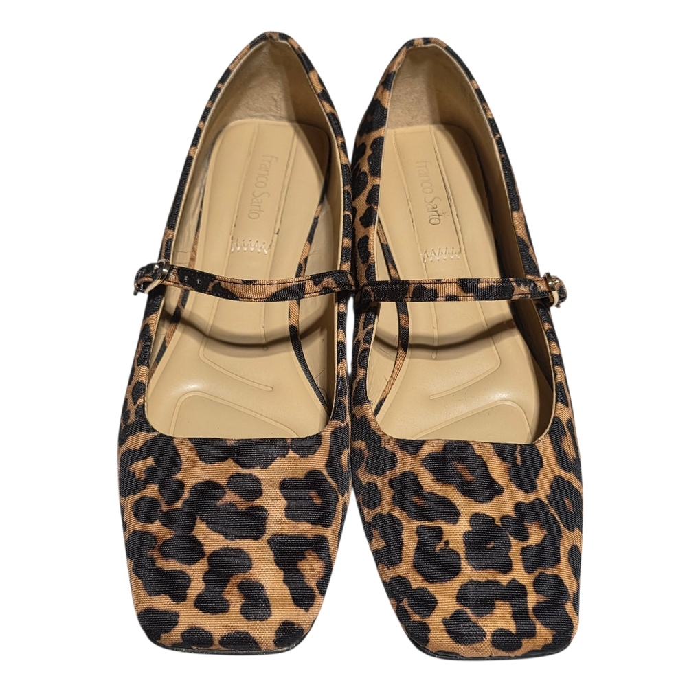 FRANCO TINSLEY MARY JANE LEOPARD FLATS SZ 9 - Picture 4 of 12